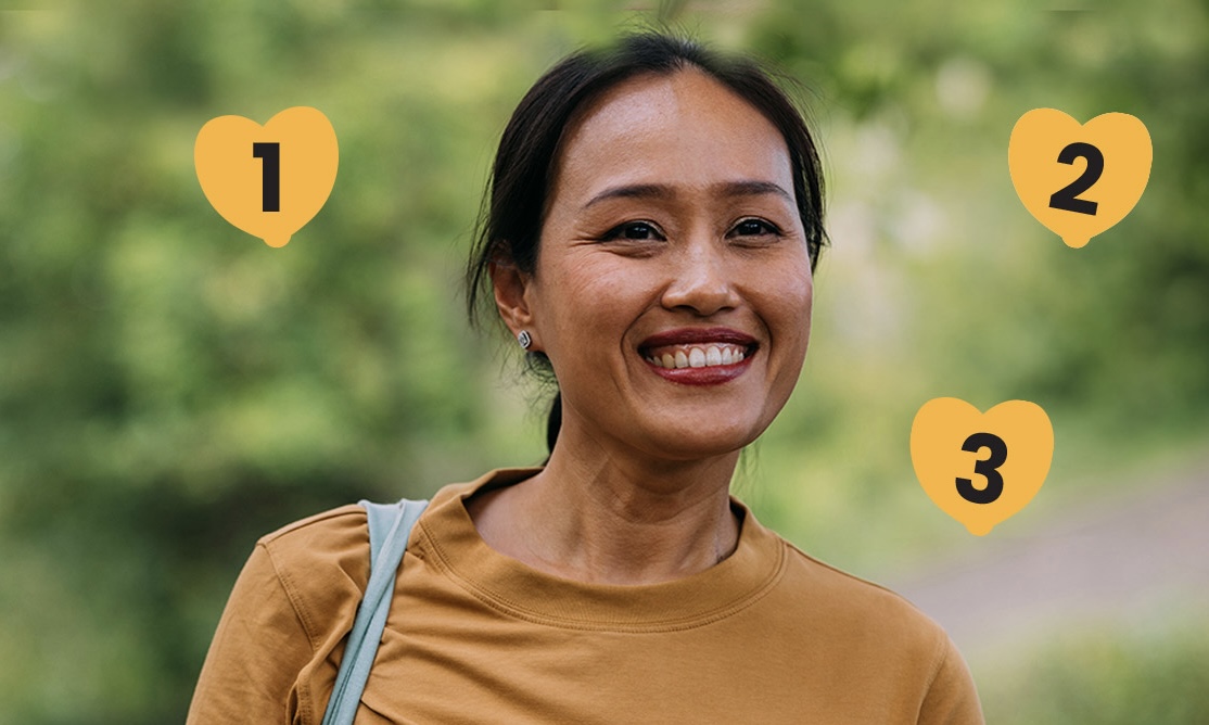 woman thinking of her mental health goals